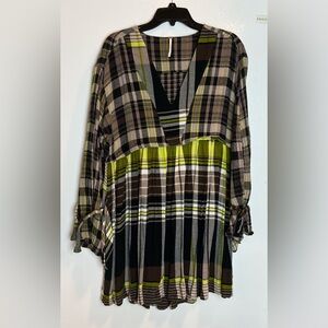 Plaid Top size small, brand Free People